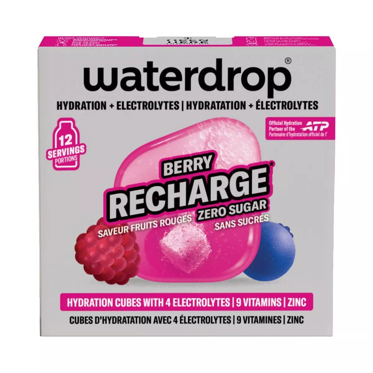 Waterdrop Recharge Rode Vruchten x12