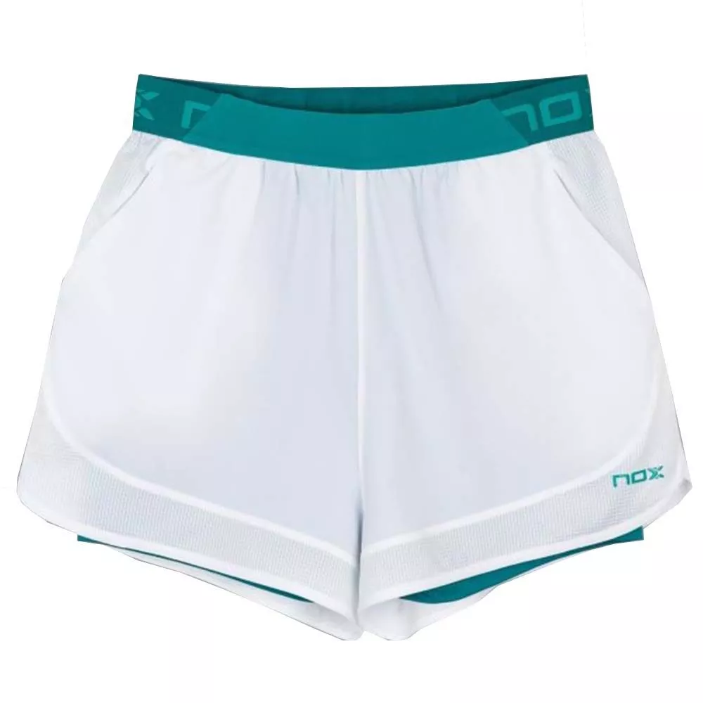 Nox Pro Dames Padelshort Wit / Groen