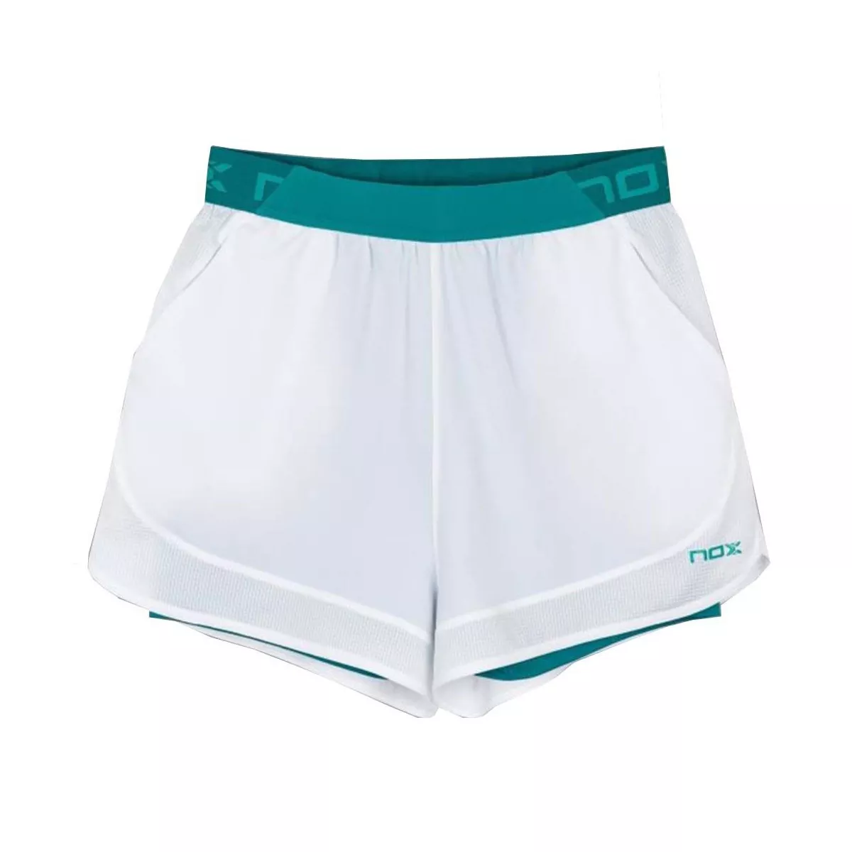 Nox Pro Dames Padelshort Wit / Groen