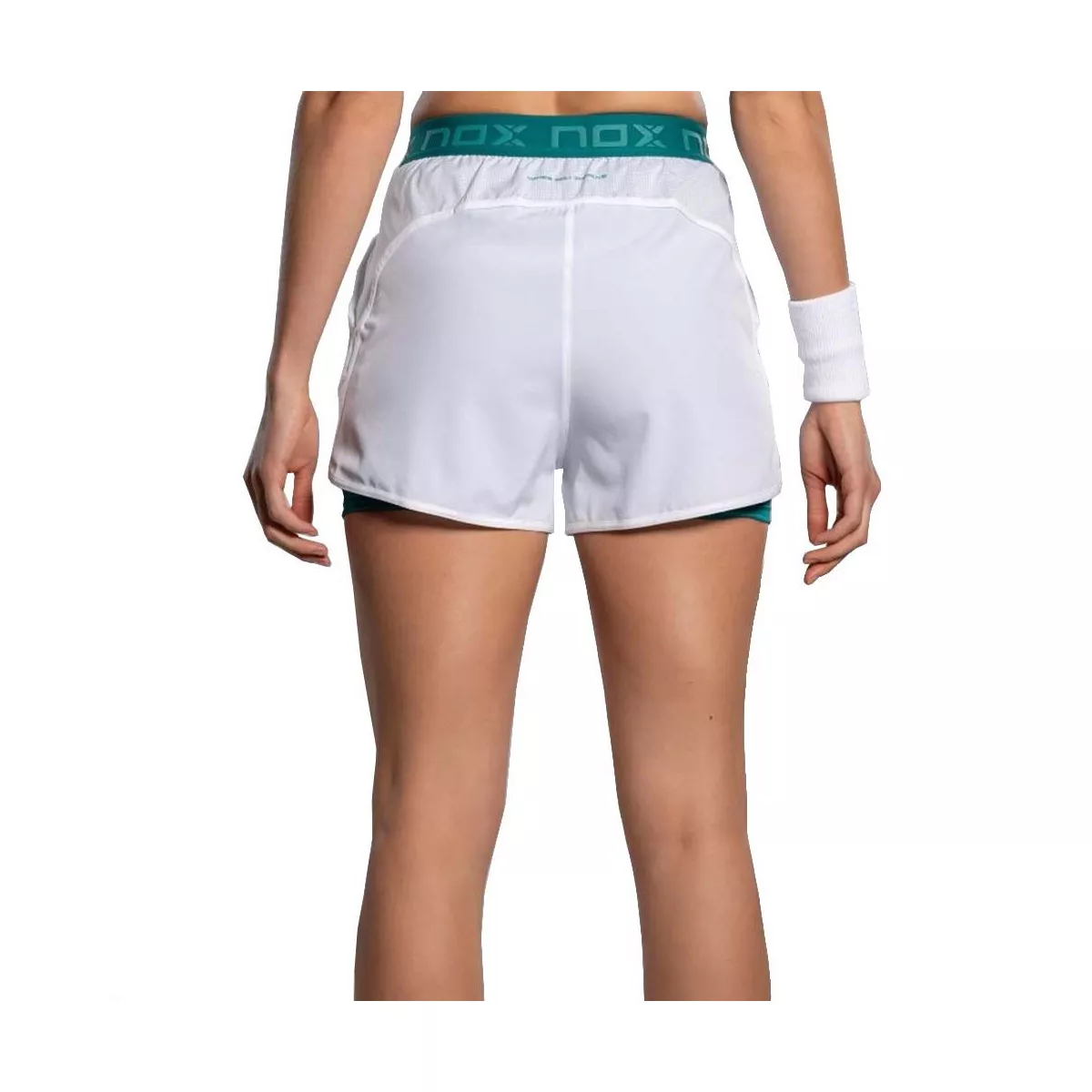 Nox Pro Dames Padelshort Wit / Groen
