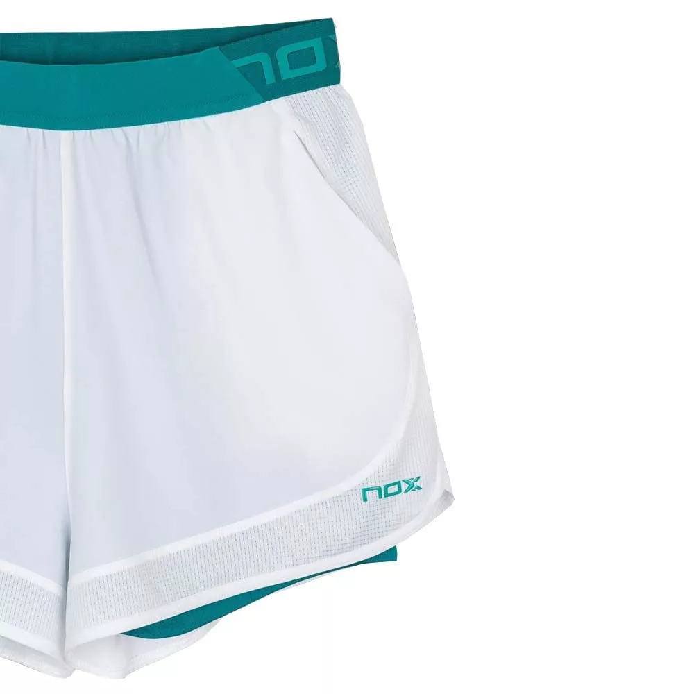 Nox Pro Dames Padelshort Wit / Groen