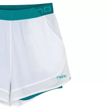 Nox Pro Dames Padelshort Wit / Groen
