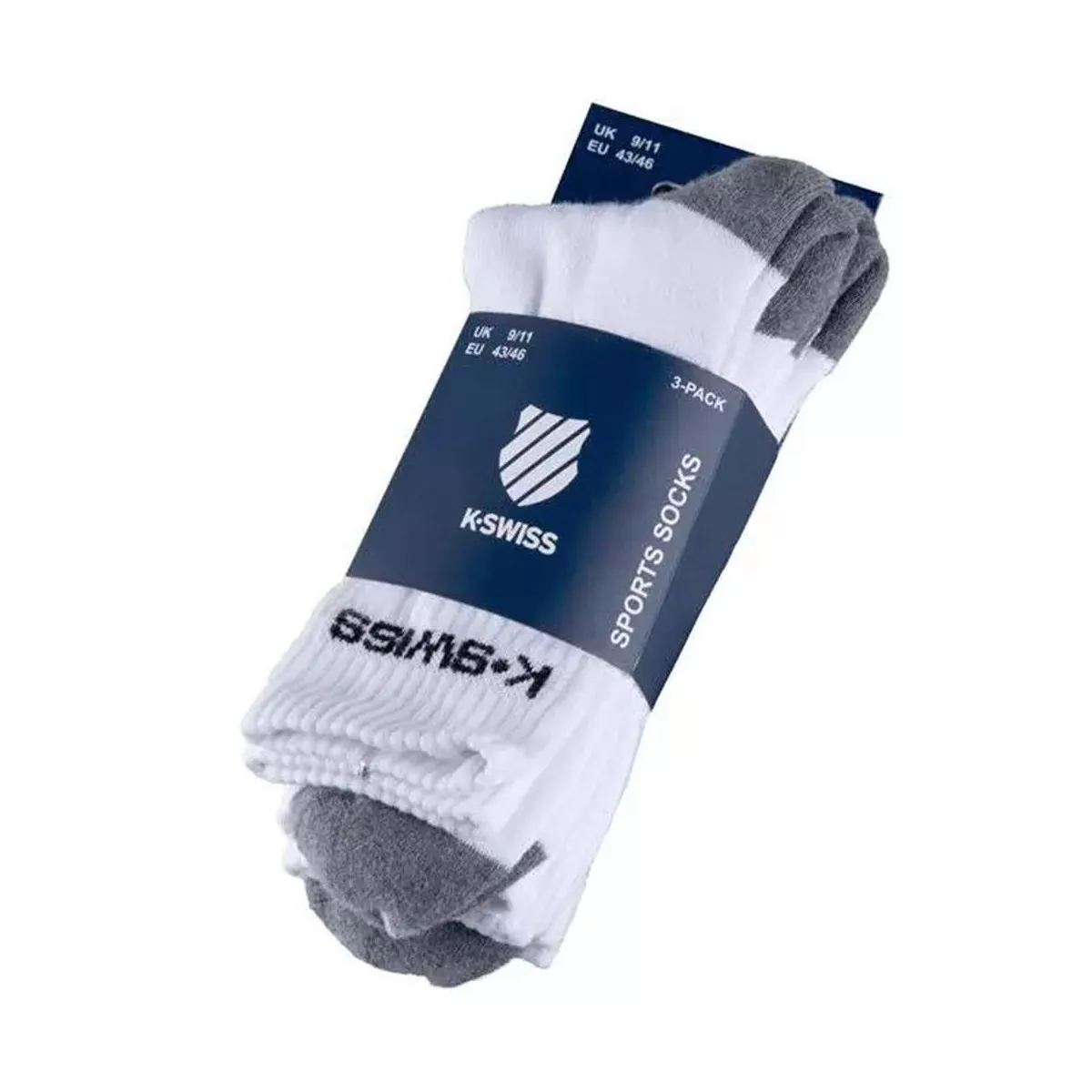 Chaussettes K-Swiss Sport Crew Socks 3-Pack Blanc / Noir