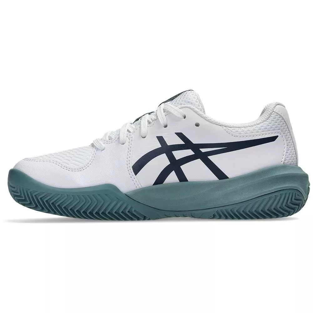 Chaussures Asics Gel Resolution X GS Junior Blanc / Bleu nuit