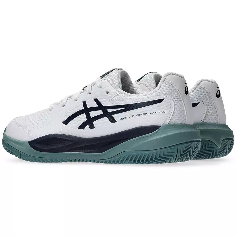 Chaussures Asics Gel Resolution X GS Junior Blanc / Bleu nuit