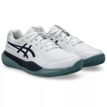 Chaussures Asics Gel Resolution X GS Junior Blanc / Bleu nuit
