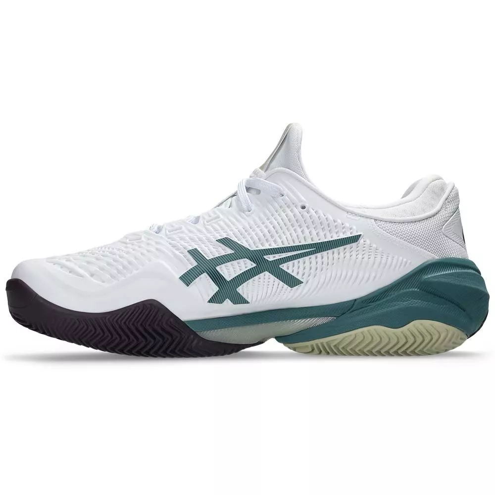Chaussures Asics Gel Court FF 3 terre battue Blanc / Vert