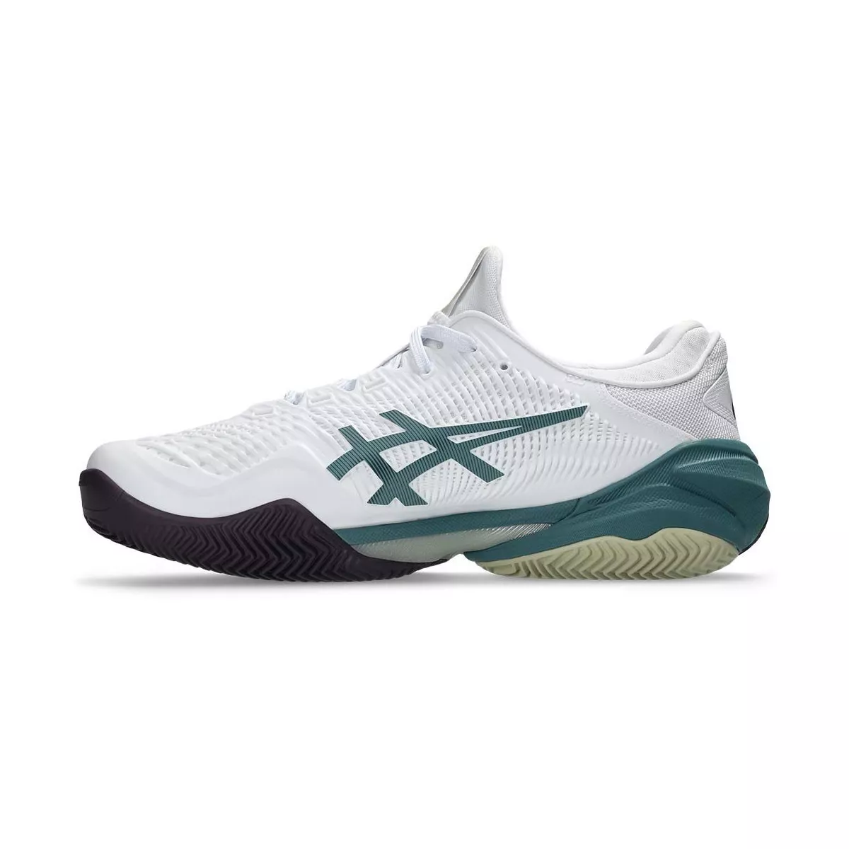 Chaussures Asics Gel Court FF 3 terre battue Blanc / Vert