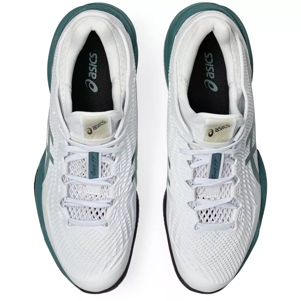 Chaussures Asics Gel Court FF 3 terre battue Blanc / Vert