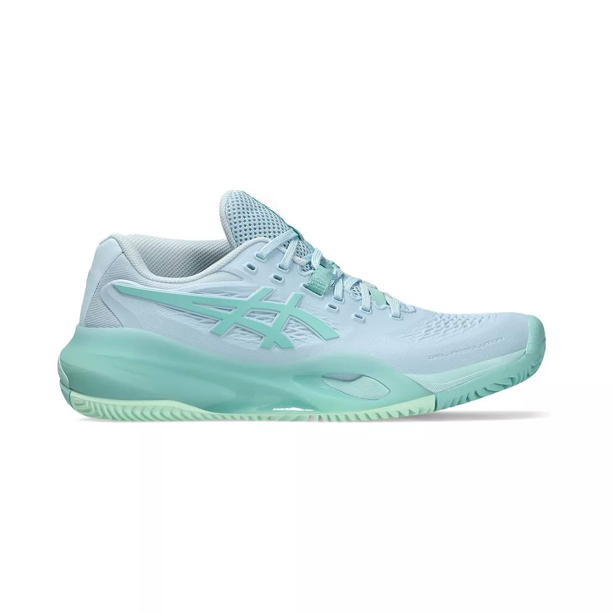 Chaussures Asics Gel Resolution X terre battue Femme Bleu pastel / Vert