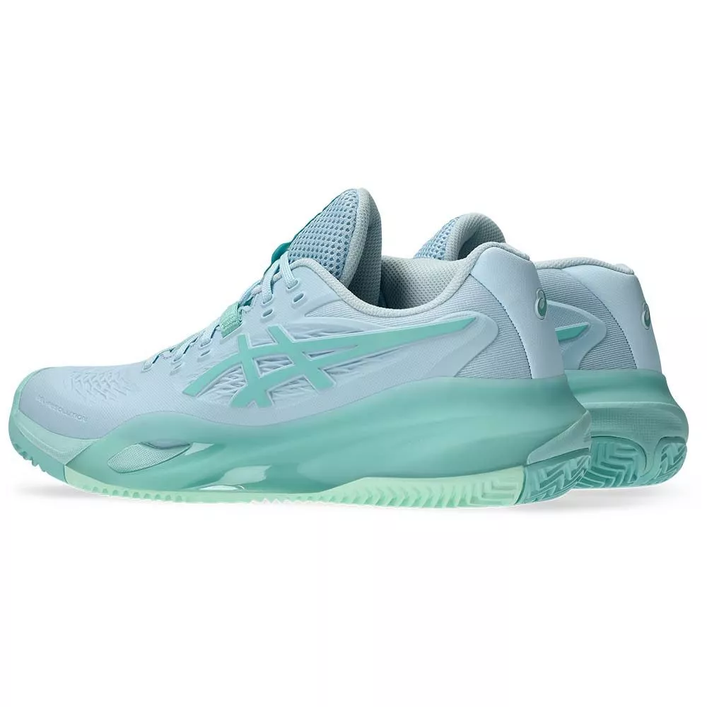 Chaussures Asics Gel Resolution X terre battue Femme Bleu pastel / Vert