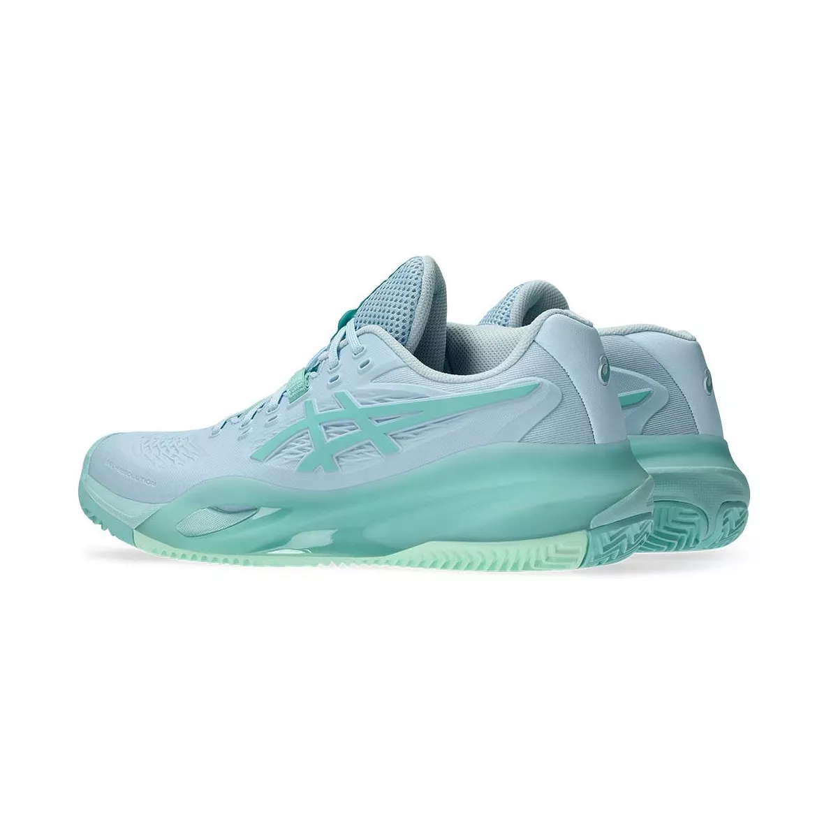 Chaussures Asics Gel Resolution X terre battue Femme Bleu pastel / Vert