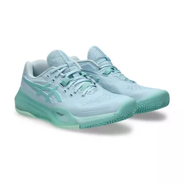 Chaussures Asics Gel Resolution X terre battue Femme Bleu pastel / Vert