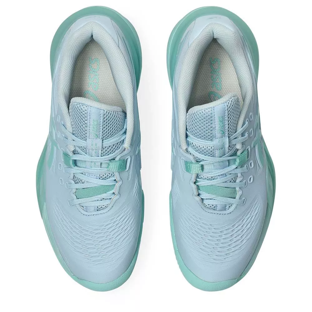 Chaussures Asics Gel Resolution X terre battue Femme Bleu pastel / Vert