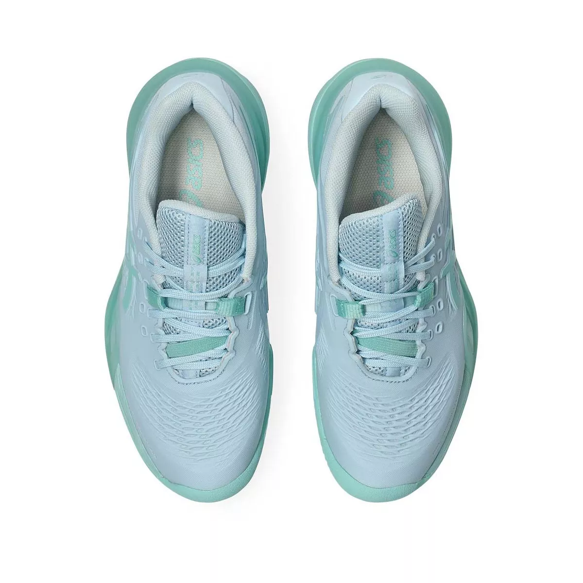 Chaussures Asics Gel Resolution X terre battue Femme Bleu pastel / Vert