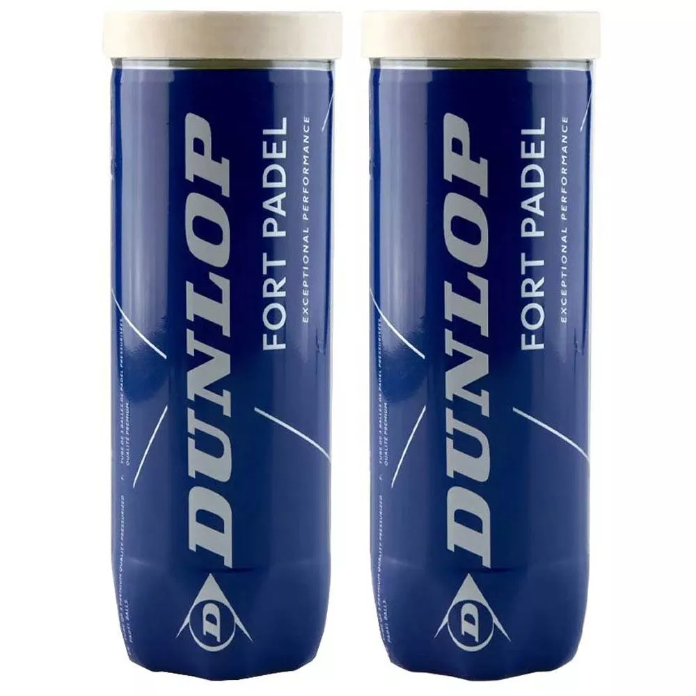 Lot de 2 tubes de 3 Balles Dunlop Fort Padel