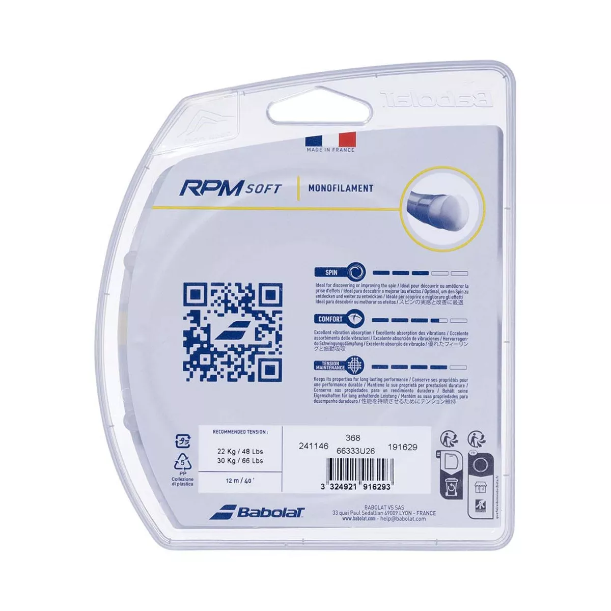 Cordage Babolat RPM Soft 12m