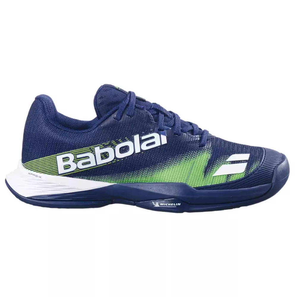 Babolat Jet Premura 2 Junior Padel Schoenen Donkerblauw / Flitsgroen