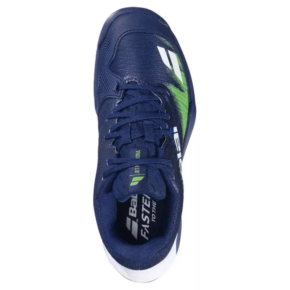 Babolat Jet Premura 2 Junior Padel Schoenen Donkerblauw / Flitsgroen