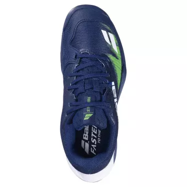 Babolat Jet Premura 2 Junior Padel Schoenen Donkerblauw / Flitsgroen
