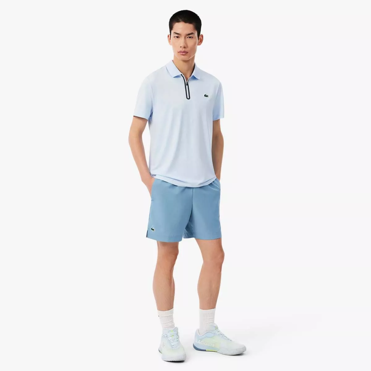 Lacoste Tennis Ultra Dry Reflecterende Short Blauw Grijs