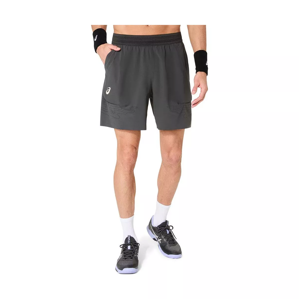 Asics Match Laser Cut Tennisshort Grijs