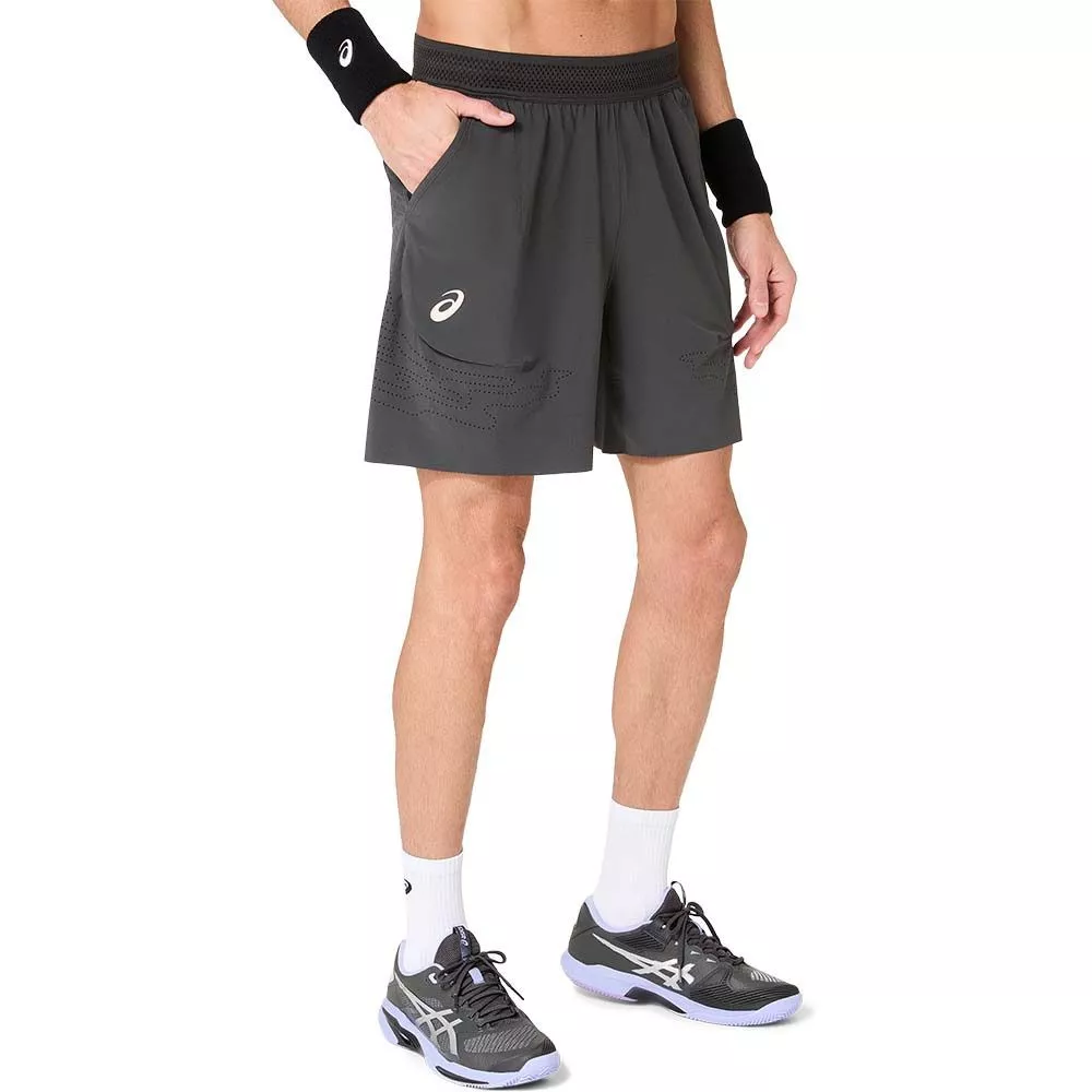 Asics Match Laser Cut Tennisshort Grijs