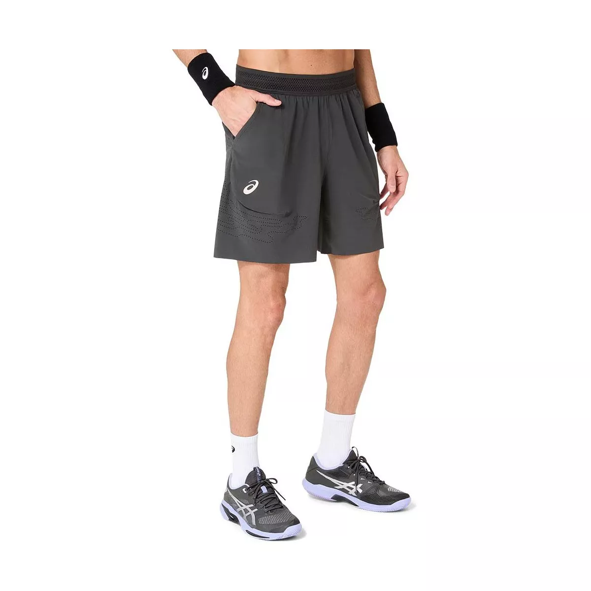Asics Match Laser Cut Tennisshort Grijs