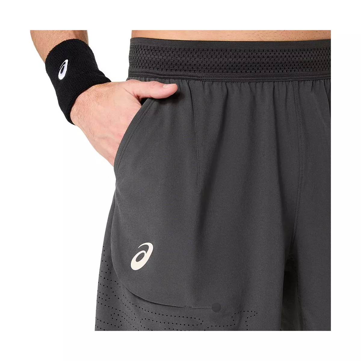 Asics Match Laser Cut Tennisshort Grijs