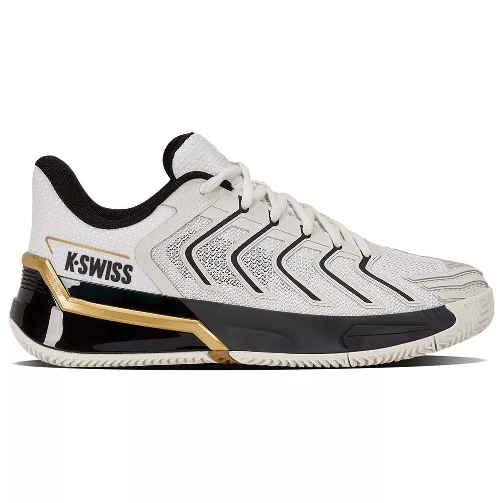 K-Swiss Ultrashot 4 Clay Schoenen Wit / Zwart / Goud