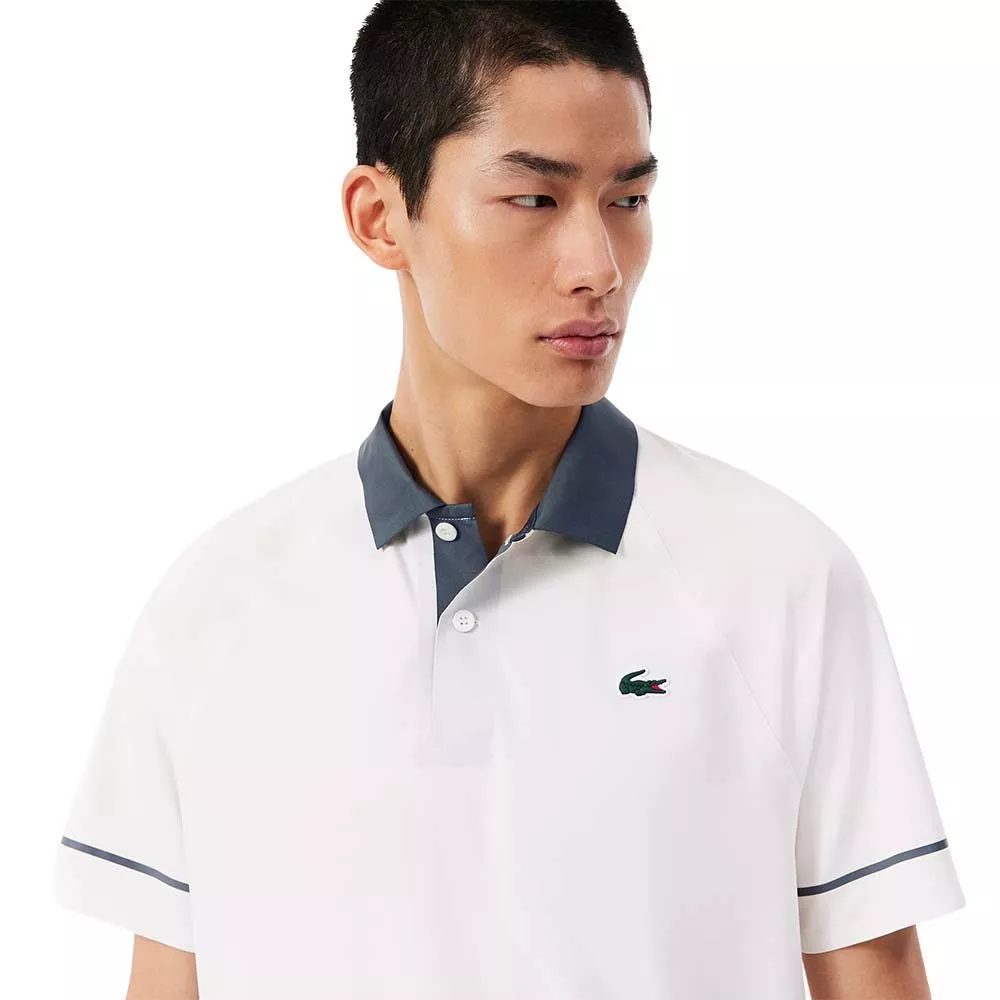 Polo Lacoste Tennis Novak Djokovic On Court Blanc / Gris
