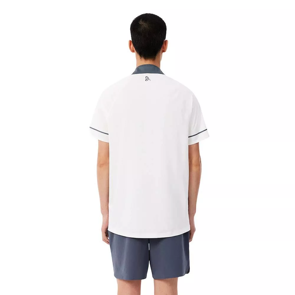 Polo Lacoste Tennis Novak Djokovic On Court Blanc / Gris