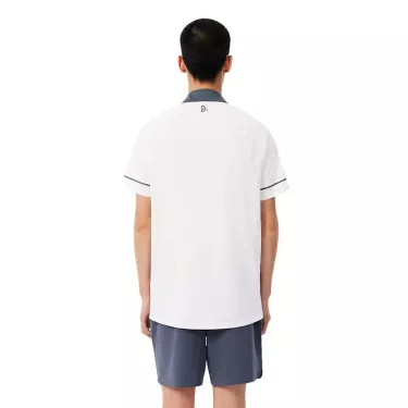 Polo Lacoste Tennis Novak Djokovic On Court Blanc / Gris
