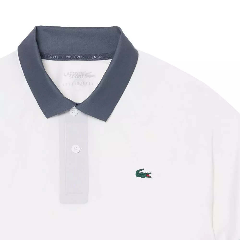 Polo Lacoste Tennis Novak Djokovic On Court Blanc / Gris