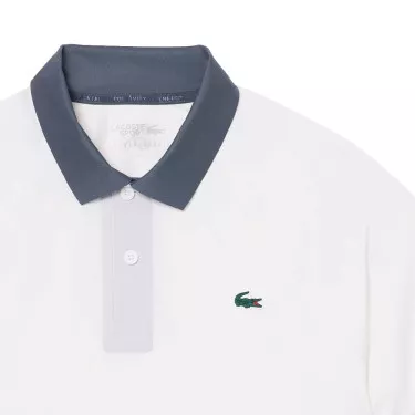 Polo Lacoste Tennis Novak Djokovic On Court Blanc / Gris