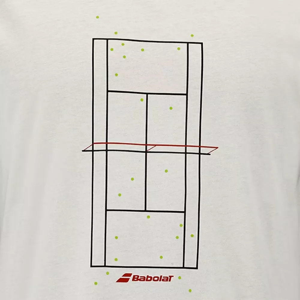 T-Shirt Babolat Exercise Message Crème