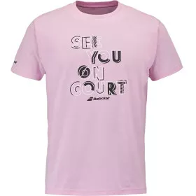 T-Shirt Babolat Exercise Message Rose