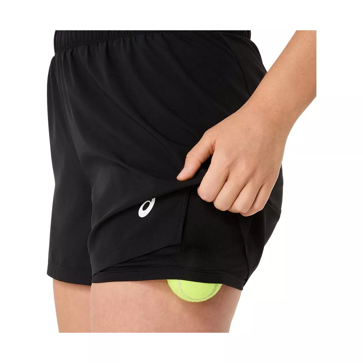 Short Asics Court 2-n-1 Femme Noir