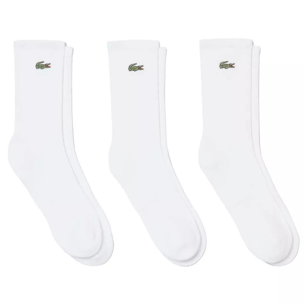 Chaussettes Lacoste Sport Long Blanc (3 paires)