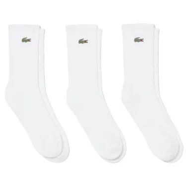 Chaussettes Lacoste Sport Long Blanc (3 paires)