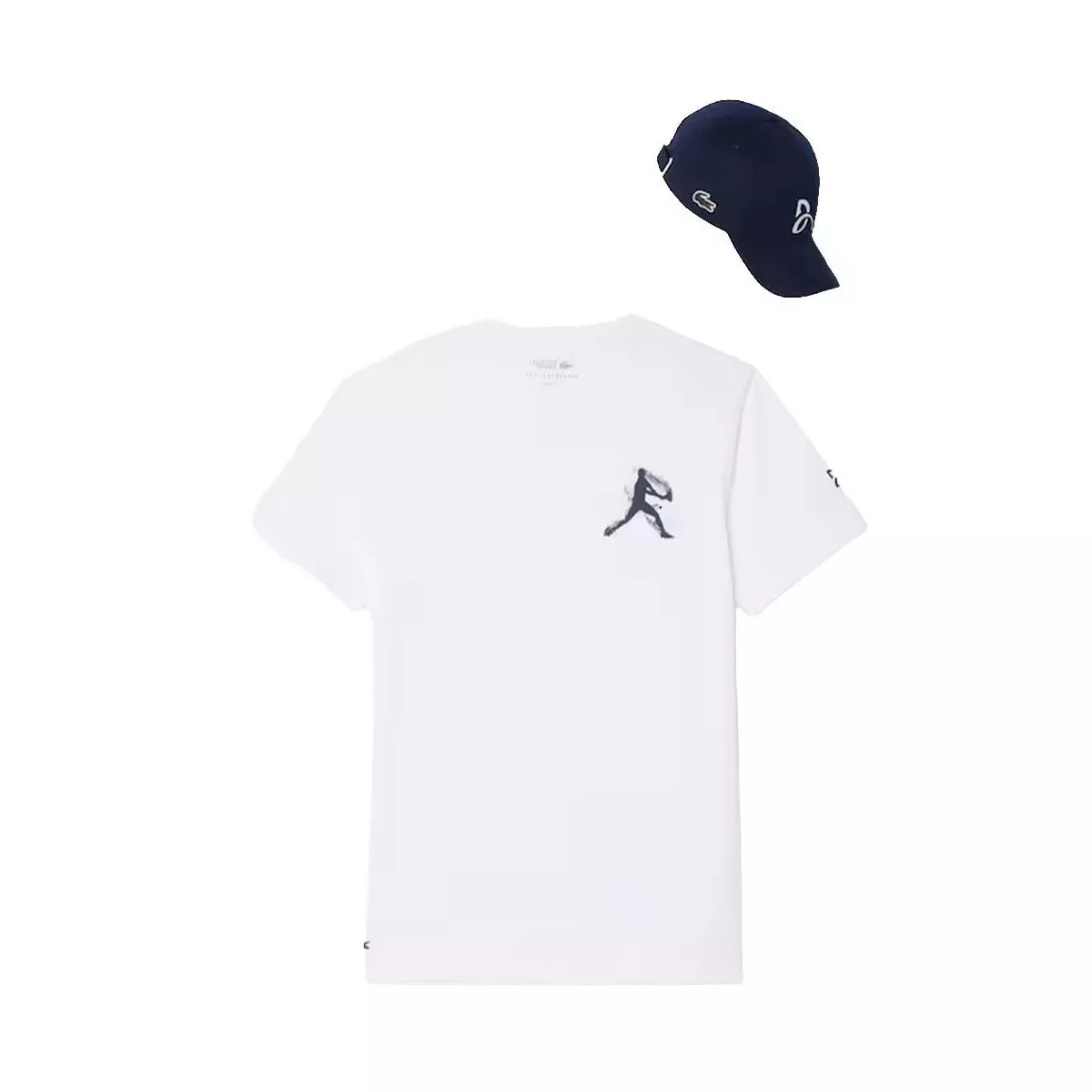 Pack T-Shirt + Casquette Lacoste Tennis x Novak Djokovic Blanc