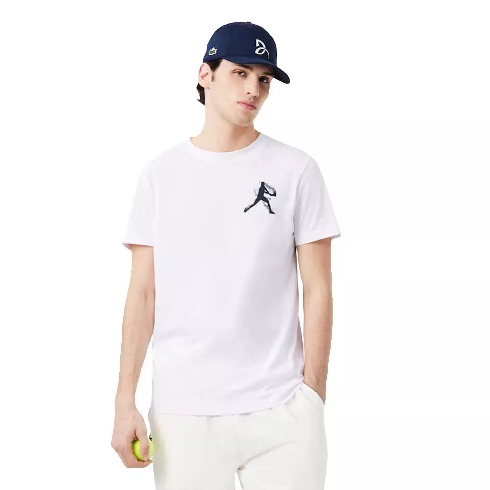 Pack T-Shirt + Casquette Lacoste Tennis x Novak Djokovic Blanc