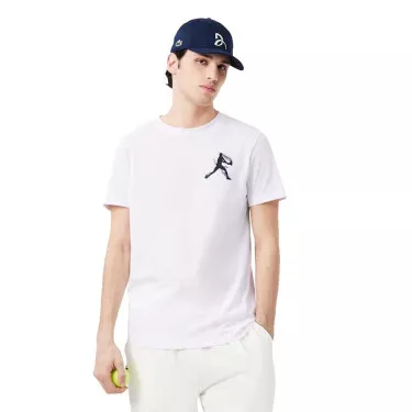 Pack T-Shirt + Casquette Lacoste Tennis x Novak Djokovic Blanc
