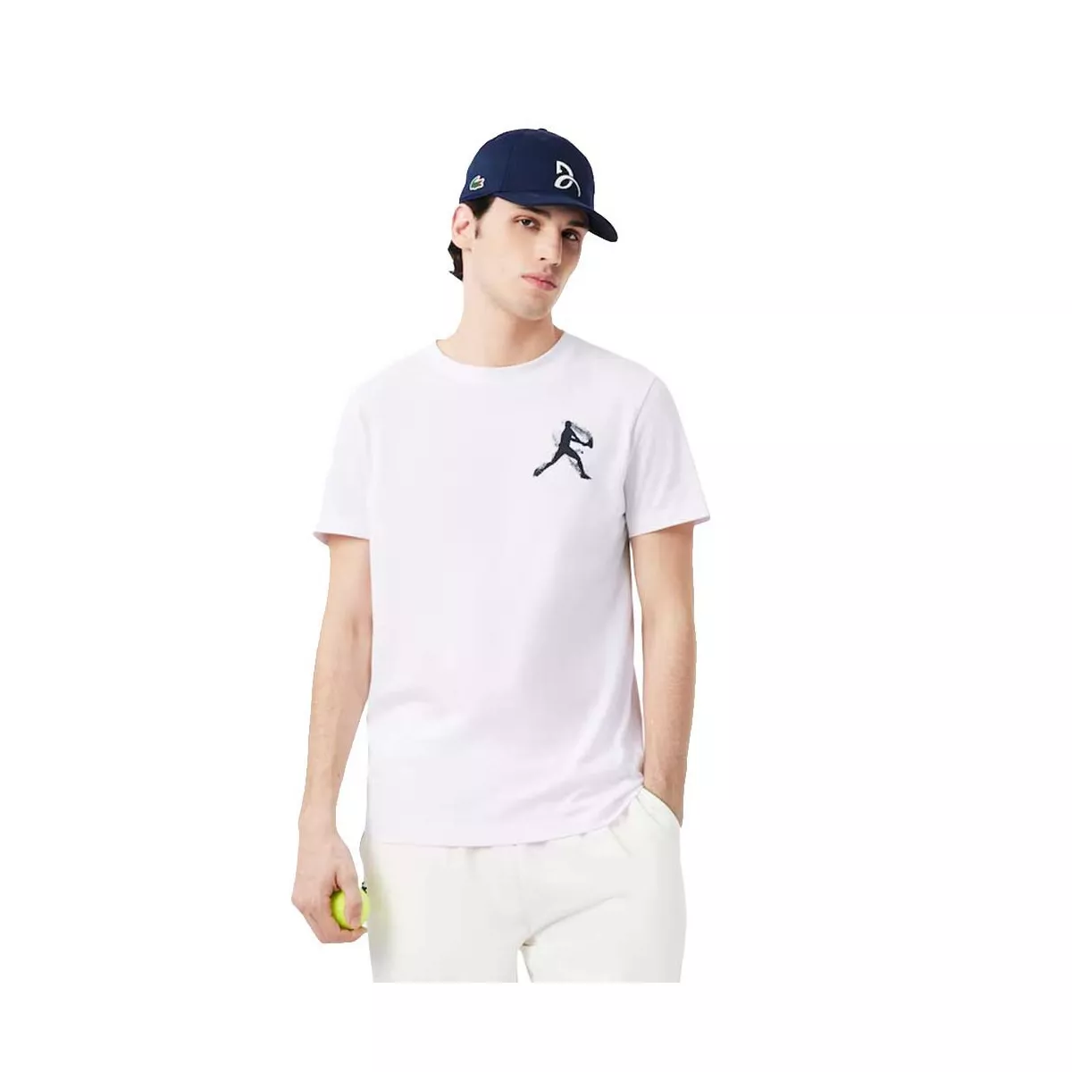 Pack T-Shirt + Casquette Lacoste Tennis x Novak Djokovic Blanc