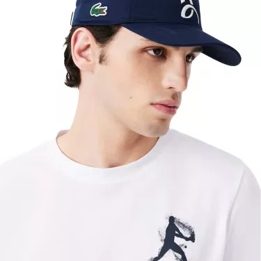 Pack T-Shirt + Casquette Lacoste Tennis x Novak Djokovic Blanc