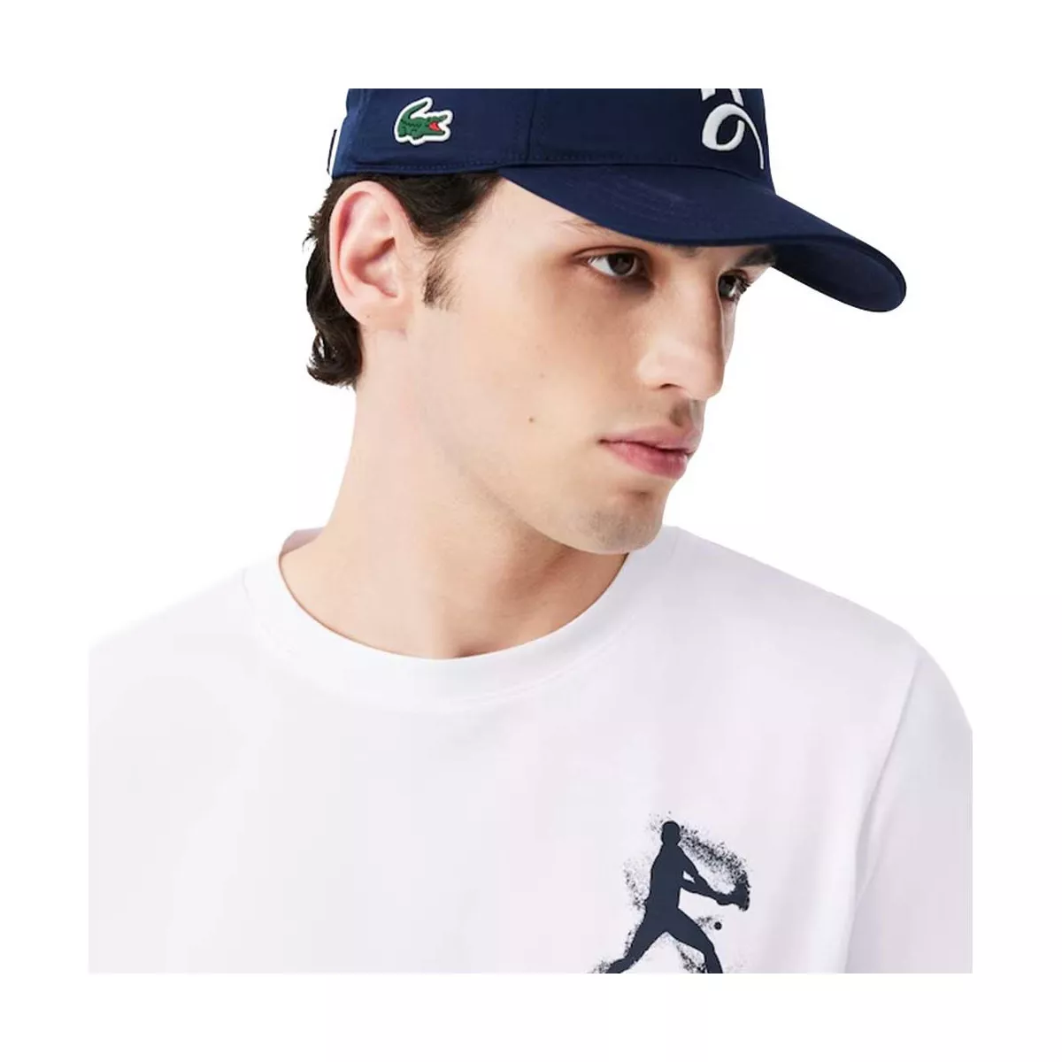 Pack T-Shirt + Casquette Lacoste Tennis x Novak Djokovic Blanc