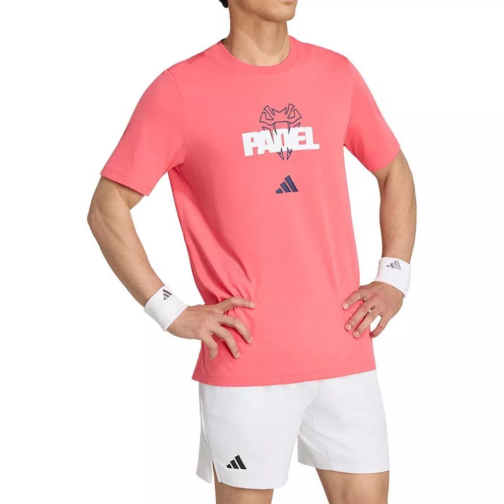 T-Shirt Adidas Padel Graphique Logo Rouge