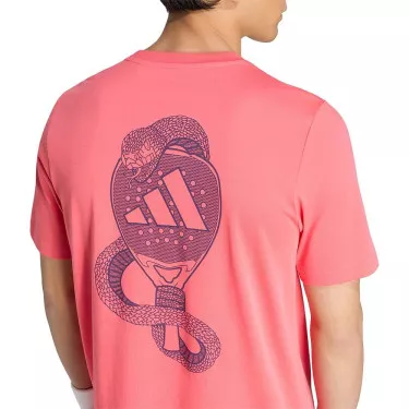 T-Shirt Adidas Padel Graphique Logo Rouge