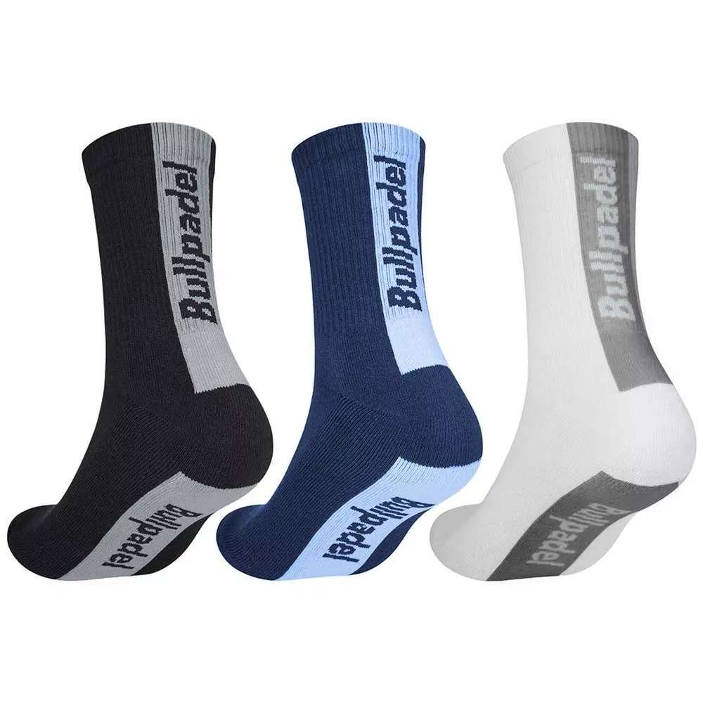 Chaussettes Bullpadel BP265 I Noir / Bleu marine / Blanc (3 paires)