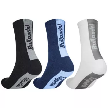 Chaussettes Bullpadel BP265 I Noir / Bleu marine / Blanc (3 paires)